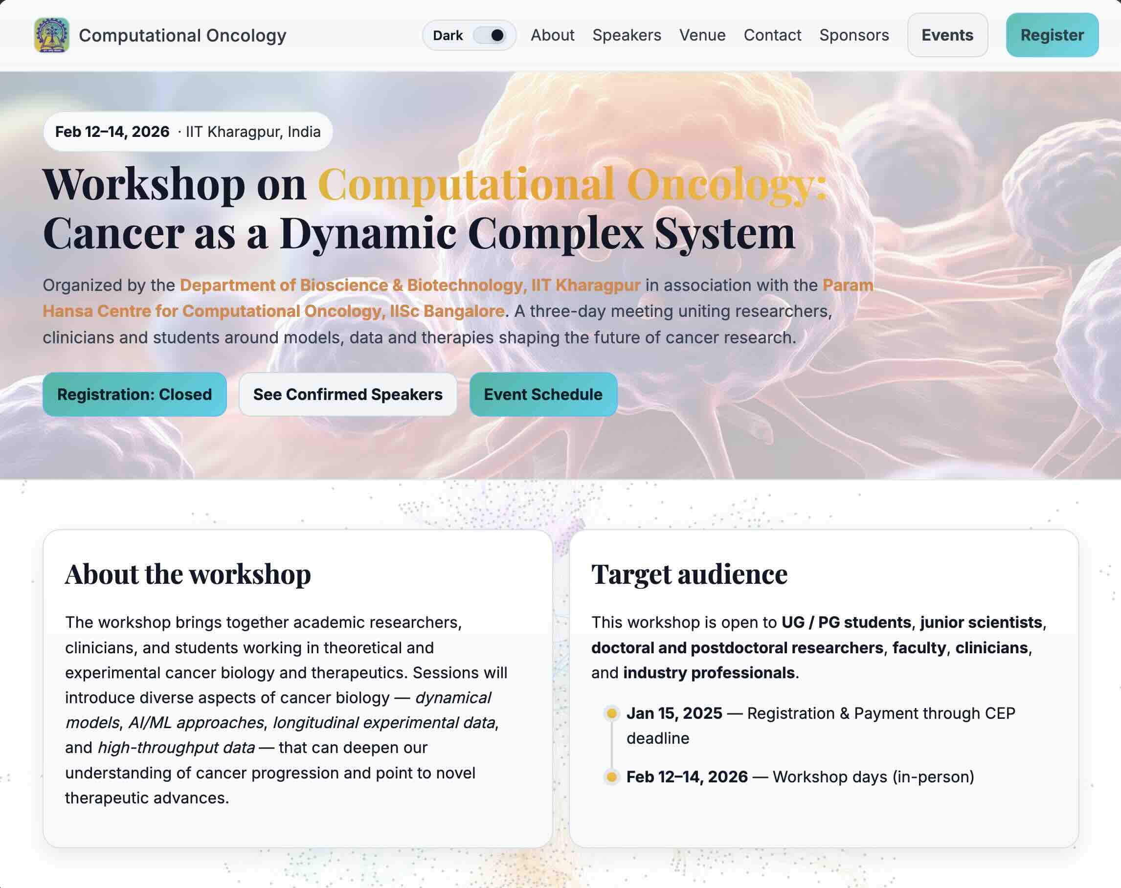 CompOnco website — desktop